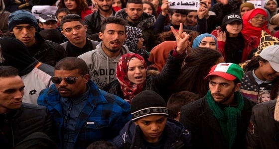 بالصور.. تظاهرات في المغرب احتجاجا على " مناجم الموت " وطلبا للتنمية