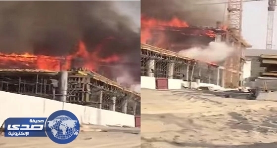 بالفيديو.. حريق مبنى " قيد الإنشاء " لبنك الائتمان الكويتي