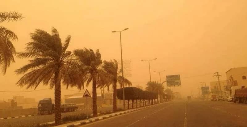 رياح نشطة وأتربة مثارة على المدينة المنورة