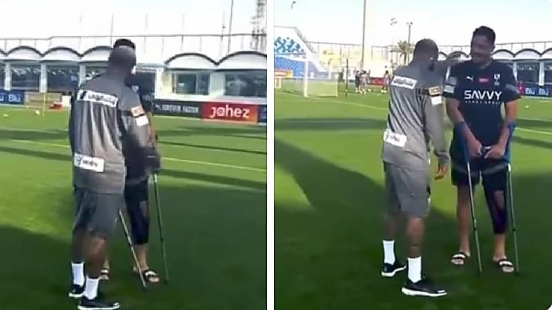 نيمار يعانق حبيب الوطيان بعد إصابته بالرباط .. فيديو