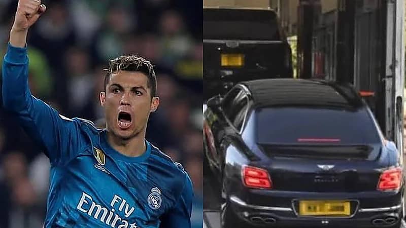 سيارات كريستيانو رونالدو الثمينة تعطل المرور فور وصولها مسقط رأسه