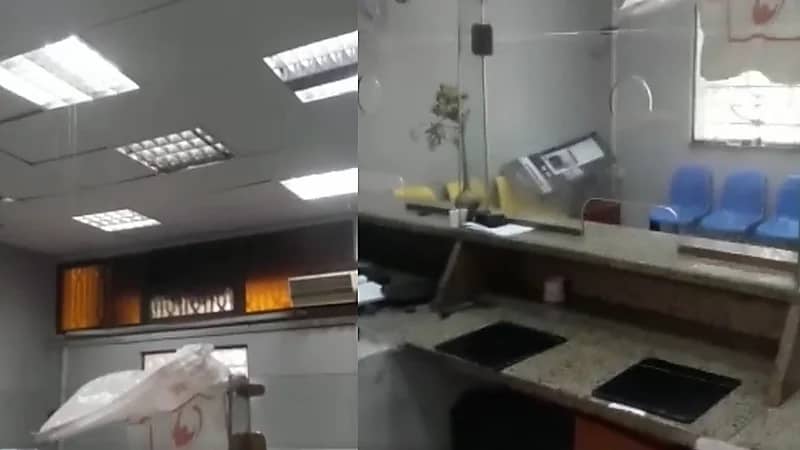 فيديو..مياه الأمطار تغرق مقر البريد المصري