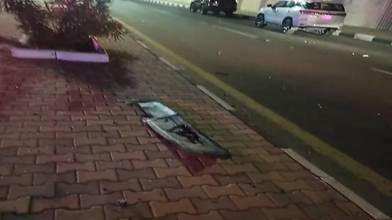 صور..بعض آثار الأضرار المدنية جراء اعتراض مسيرة حوثية باتجاه جيزان