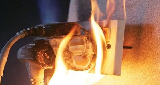 الدفاع المدني يحذر من 3 مسببات لحرائق الالتماس الكهربائي