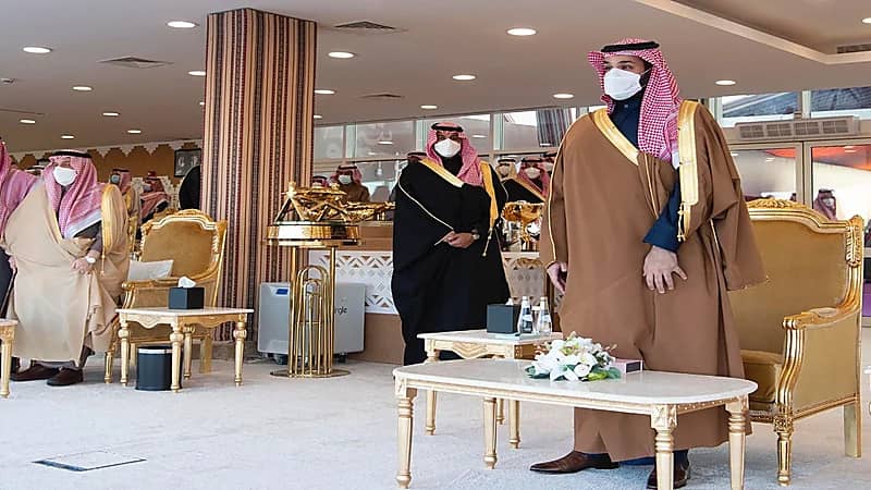 بالفيديو.. ولي العهد يشهد عرض المنقيات الفائزة في مهرجان الملك عبدالعزيز للإبل