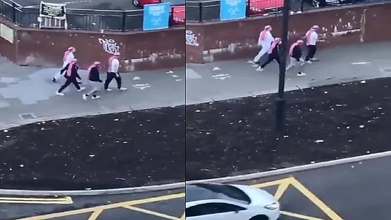 بالفيديو .. جماهير نيوكاسل يتجولون في الشوارع بالشماغ والعقال