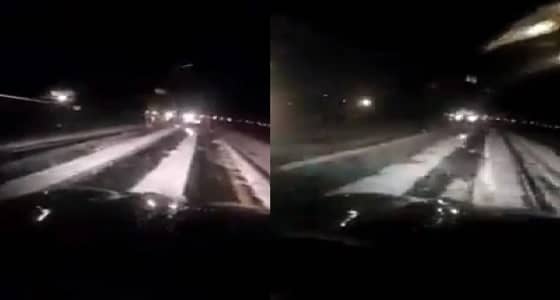 بالفيديو.. بردية هائلة جنوب تربة حائل