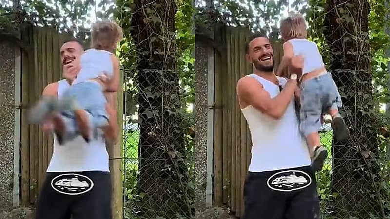 ميريح ديميرال يلاعب طفله ويقضي معه أوقاتًا مليئة بالدفء والمرح .. فيديو