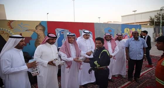 بالصور.. تنظيم يوم ترفيهي لعمال النظافة في الطائف بعنوان " شكرا لكم "