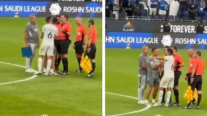بيتروس يحتج على طاقم التحكيم عقب خسارة الأخدود .. فيديو