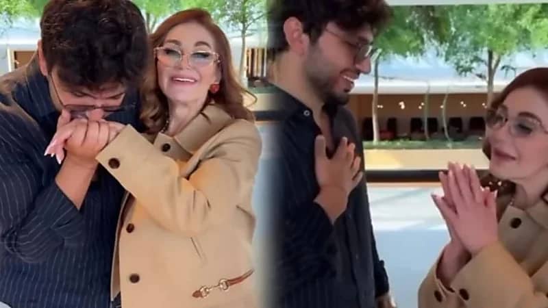 ميادة الحناوي توجه رسالة مؤثر إلى فضل شاكر عبر نجله.. فيديو