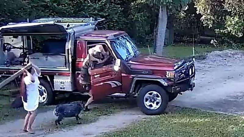 شاهد.. زوجان يتغلبان على لص بطريقة مثالية