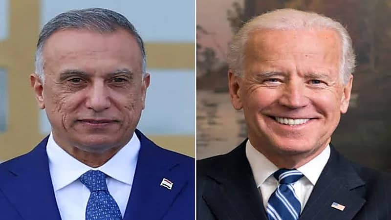 جو بايدن يؤكد للكاظمي ضرورة محاسبة المتورطين في الهجمات الصاروخية