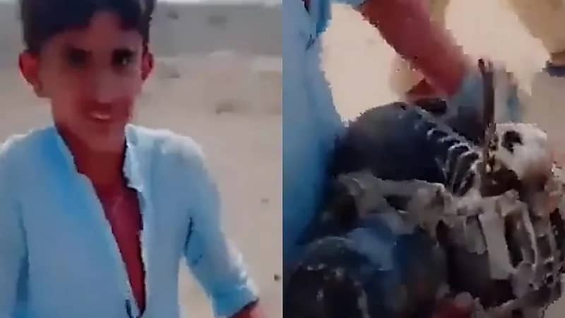 طفل باكستاني يحوّل حطام المسيّرات الهندية إلى مصدر رزق .. فيديو