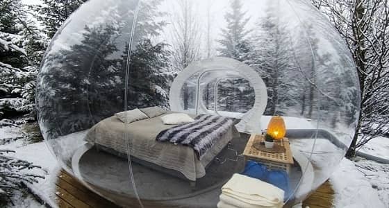 بالصور.. فندق يوفر غرف على شكل فقاعات في الهواء