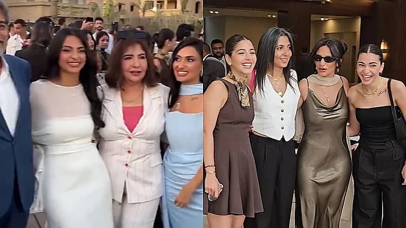 الفنانة أمل رزق تحتفل بعقد قران ابنتها بحضور كبار النجوم .. فيديو