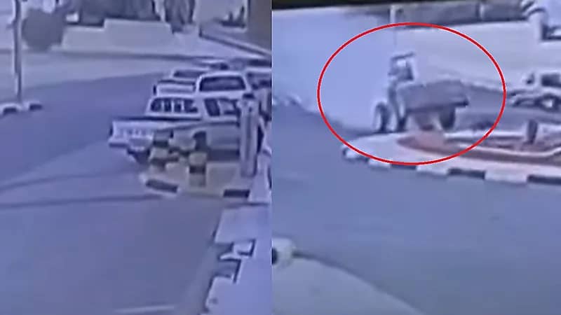 فيديو.. حادث مروع بعد فقدان قائد "شيول" السيطرة عليه بدومة الجندل