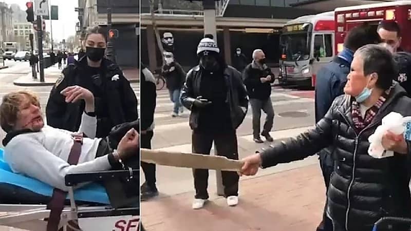 بالفيديو.. عجوز تلقن شاب درساً بعد أن اعتدى عليها دون سبب