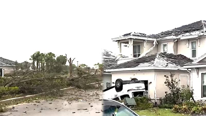 دمار هائل جراء إعصار فلوريدا .. فيديو