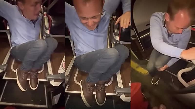 شاب مشلول يضطر لجر جسده على الأرض بسبب تهاون شركة طيران!