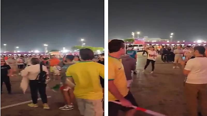 من قطر .. الجمهور يهتف الموت لـ"خامنئي" (فيديو)