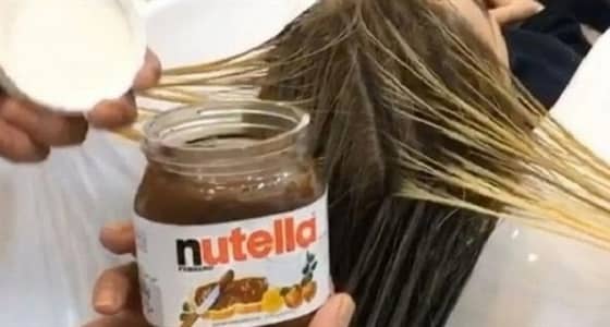 بالفيديو.. حيلة ذكية لاستخدام النوتيلا في صبغ الشعر