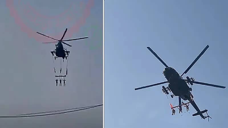 حقيقة الفيديو المتداول عن مروحية عسكرية ربطت جثث ودارت بهم فوق خميس مشيط