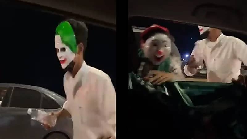 بالفيديو.. شابان يحاولان إخافة فتيات داخل مركبة