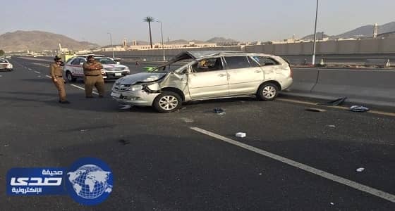 إصابة 7 أشخاص في حادث انقلاب سيارة بالعوالي