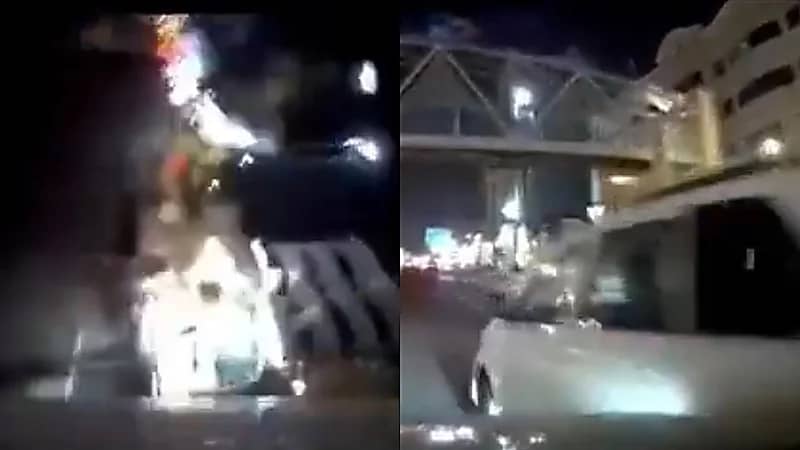 حادث انقلاب مروّع لسيارة فتاة بسبب السرعة.. فيديو