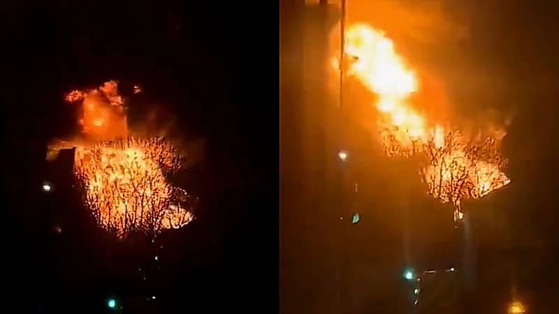 حريق ضخم يؤدي إلى إغلاق مطار هيثرو وتعطيل مئات الرحلات .. فيديو