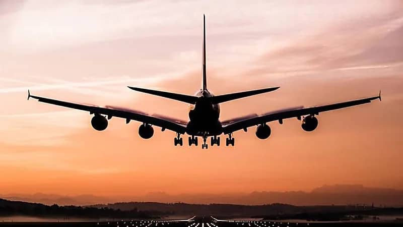طائرة تفرغ مياه الصرف الصحي فوق رجل جالس بالحديقة