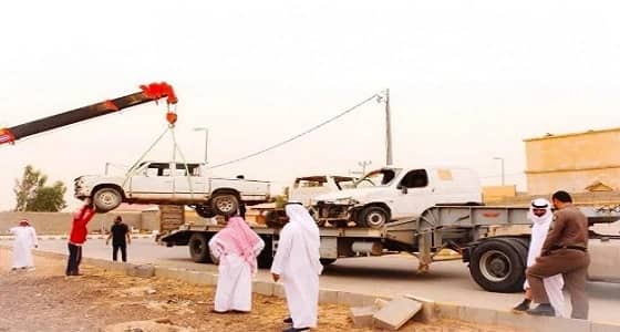 بالصور.. إزالة 342 سيارة تالفة من شوارع خميس مشيط