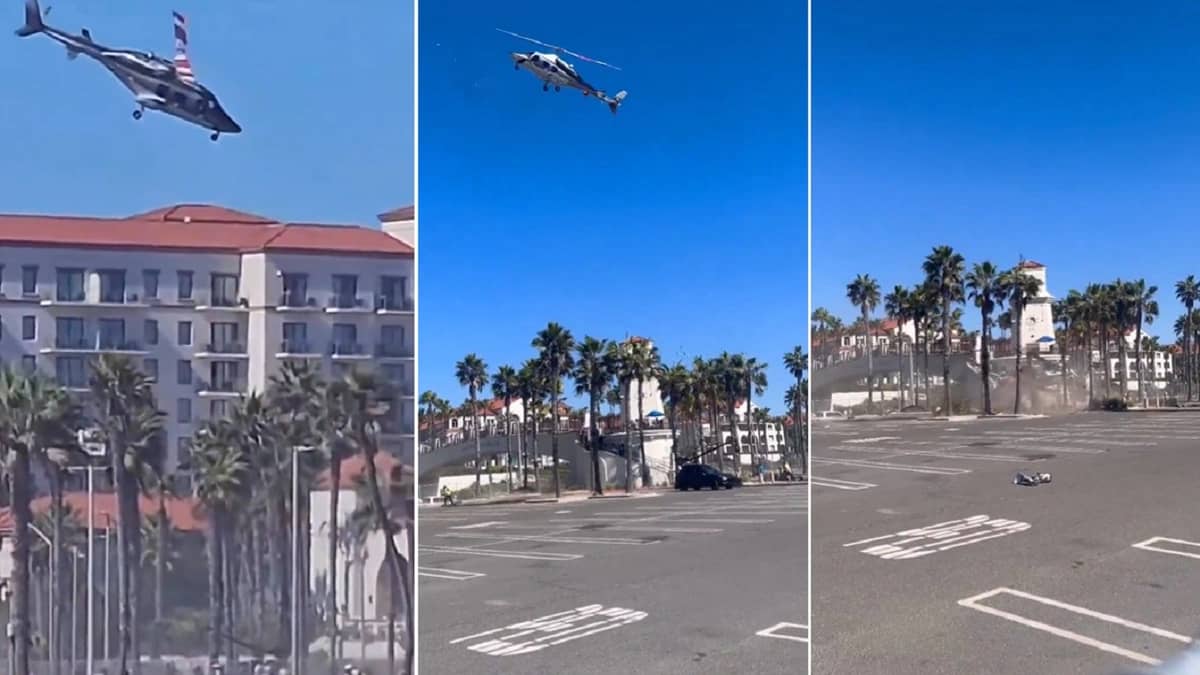 لحظة تحطم طائرة في كاليفورنيا .. فيديو