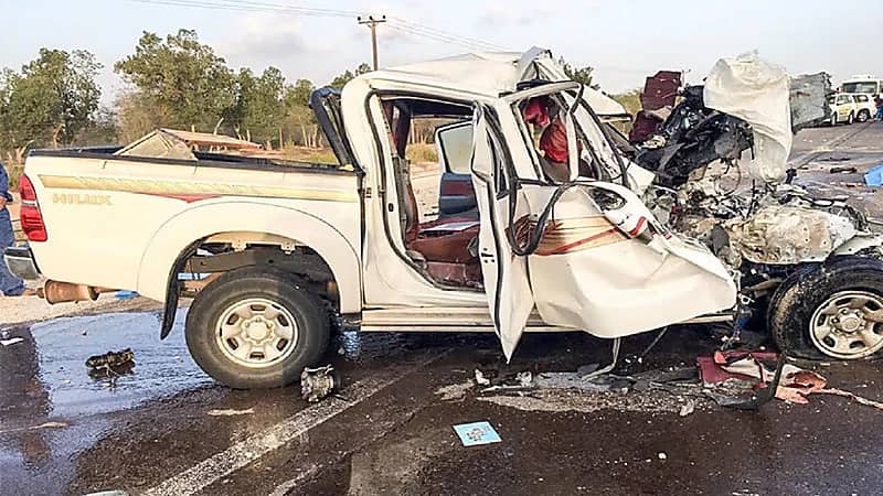 تفحم 7 أشخاص في حادث مروع