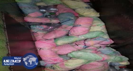 أمن شني يحبط محاولة باكستاني تهريب 1015 حزمة " القات "