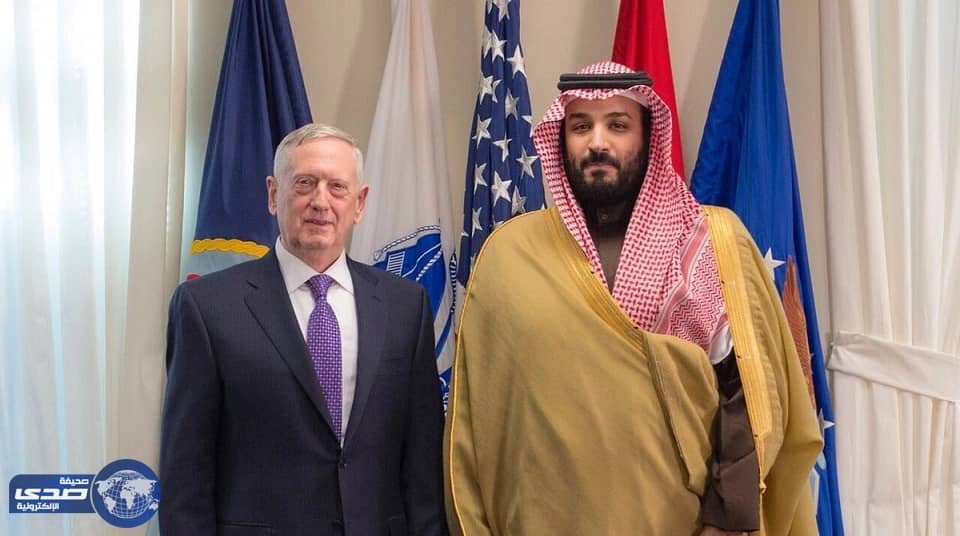 بالصور.. ولي ولي العهد يجتمع بوزير الدفاع الأمريكي ماتيوس