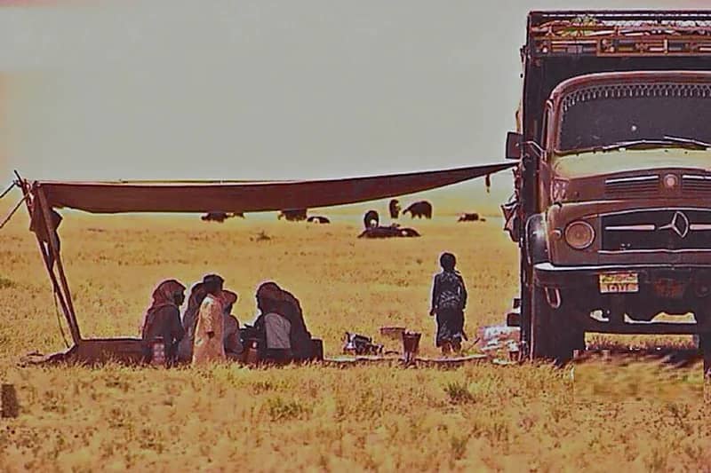 مشهد من حياة البادية قبل حوالي 40 عام