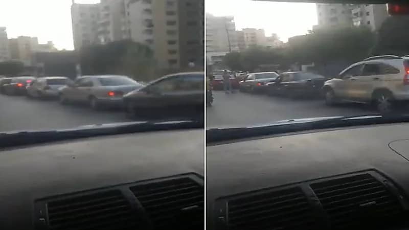 شاهد .. طوابير البنزين تجتاح مجددًا شوارع لبنان