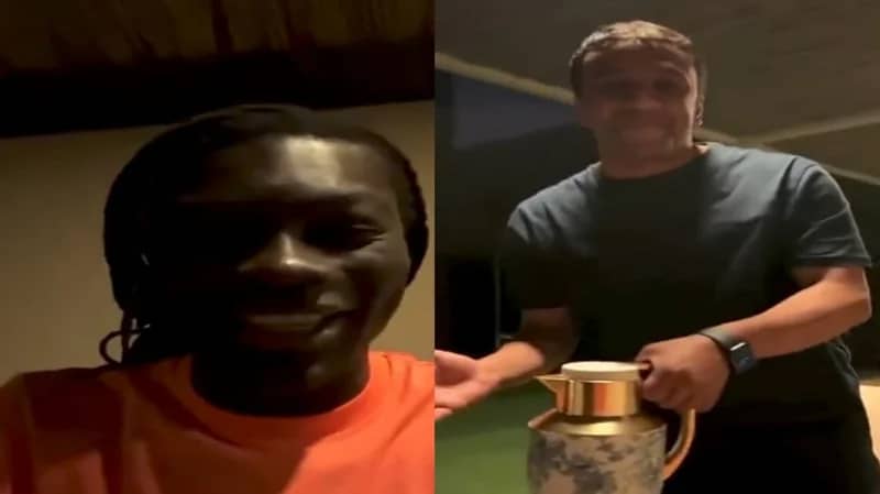 شاهد.. الشلهوب يستقبل  غوميز بالقهوة السعودية