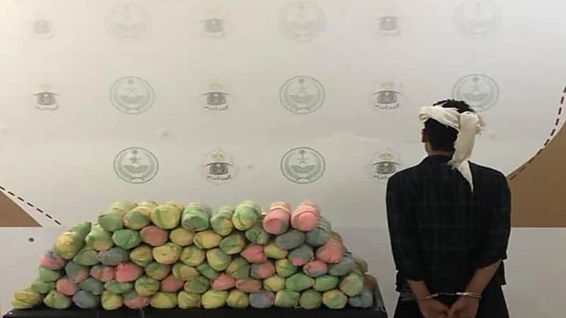 القبض على شخص  بحوزته 154 كيلو جرامًا من مادة القات المخدر بعسير