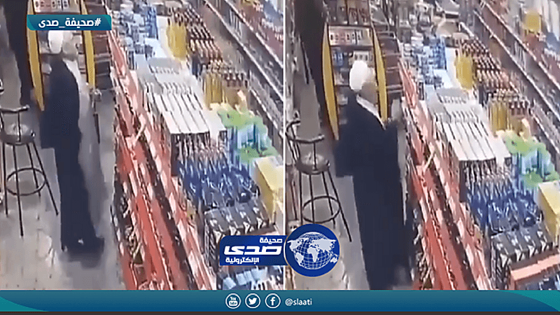 بالفيديو.. "الملا" يسرق سوبر ماركت وفي العلن يطالب الناس بالهداية