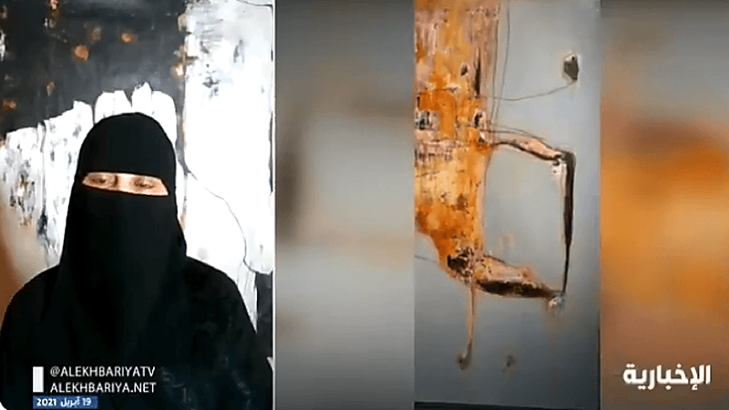 بالفيديو.. فنانة تشكيلية تتحدث عن قصة وصول لوحتها إلى مكتب ولي العهد