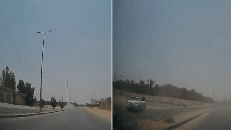 بالفيديو.. تفحيط ينتهي بكارثة وحادث مروع في طريق عام