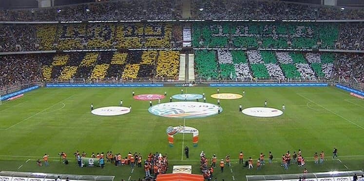 بالفيديو.. ملعب الجوهرة يتزين بمحمد قدوتنا