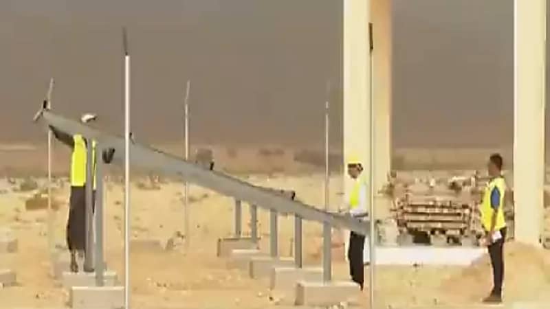 بالفيديو.. أعمال إنشائية مستمرة لتوفير المياه النقية لسكان مدينة "حصوين" اليمنية