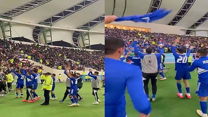 شاهد .. فرحة لاعبي الكويت مع الجمهور بعد فوزهم على الإمارات