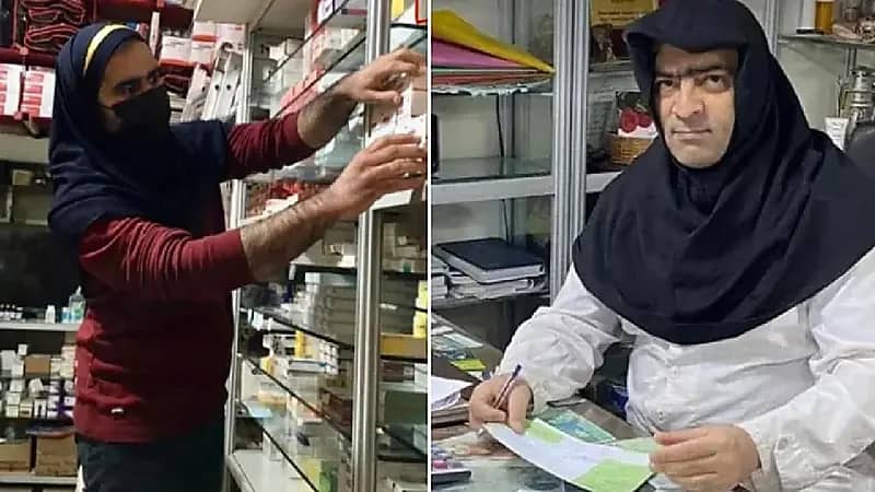 إيرانيون يرتدون الحجاب تضامنا مع العاملات بالصيدليات