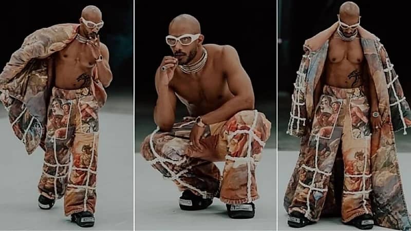 محمد رمضان في أحدث ظهور عاري الصدر بوشم على بطنه