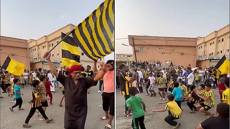 جمهور الاتحاد يشعل أجواء أبو عريش - فيديو